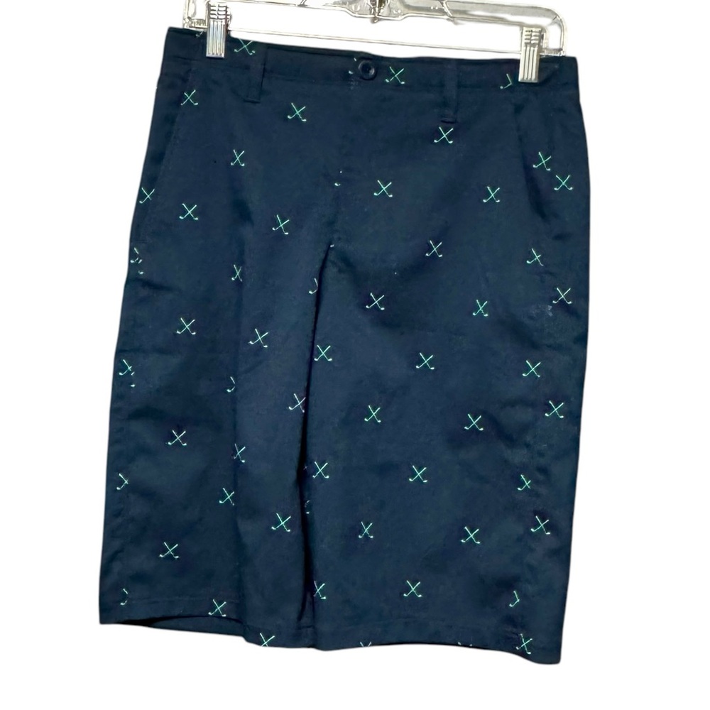Under Armour  Boy’s Golf Club Print Navy Blue Athletic Shorts
